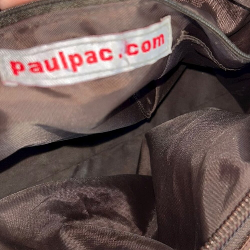 paulpac mocha brown tie dye look velvety duffle cross body bag purse - Picture 2 of 8
